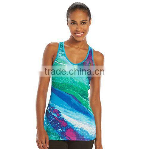 Women Personalized Racerback Tank Top Custom Printed Loose Fit Workout tank top