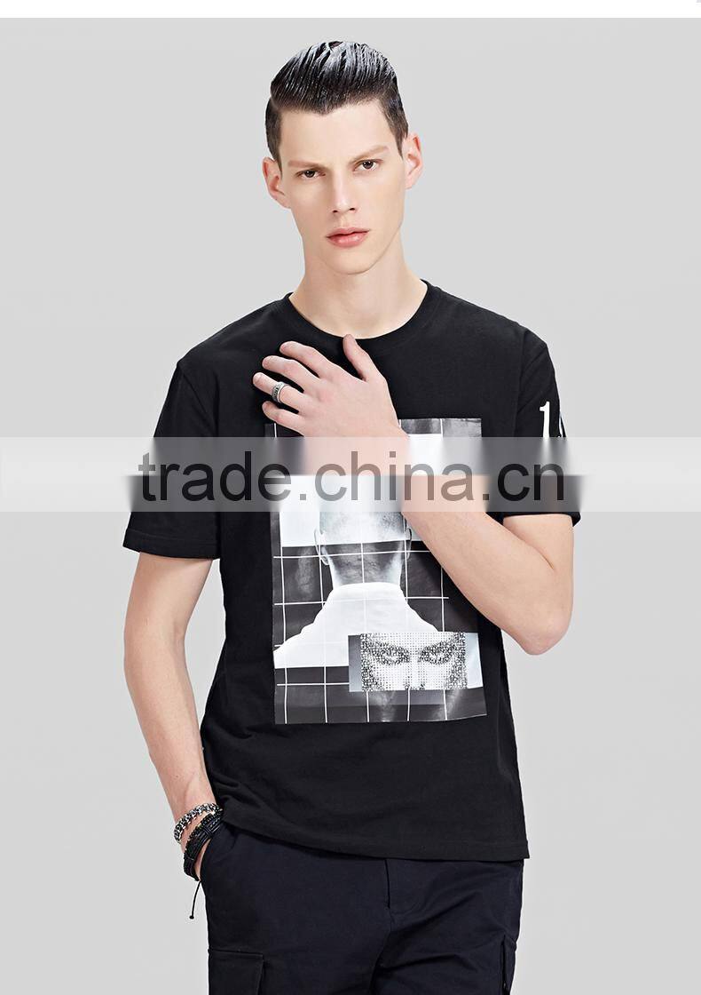 2017 Hot sale promotion black hip hop t shirts printing