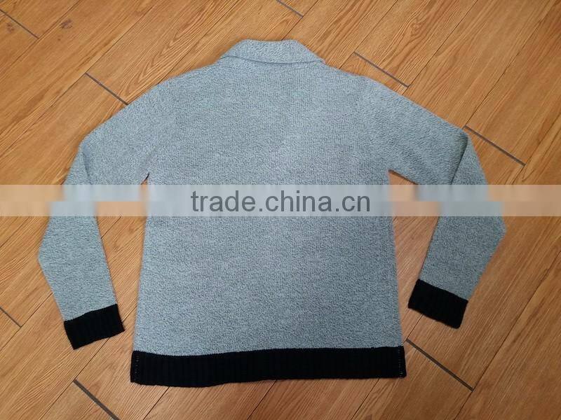 2016 new arrival chrismas collar neck cashmere cardigan button up man sweater