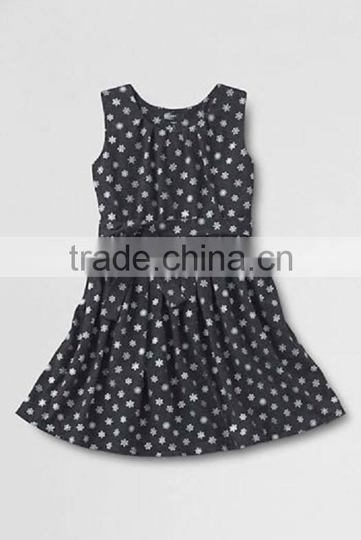 GIRLS STRIPED TIERED DRESS