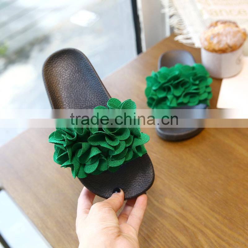 S17471A 2017 Wholesale Girls Slipper Summer Flower Slipper
