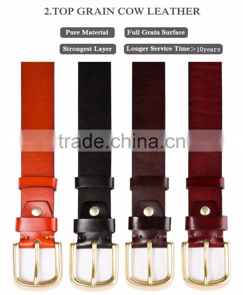 2016 New Men's Leather Belt Fashion Luxury Top Brands Belt Buckle Men