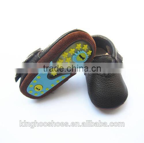 black hard sole baby first steps baby moccasins baby shoes