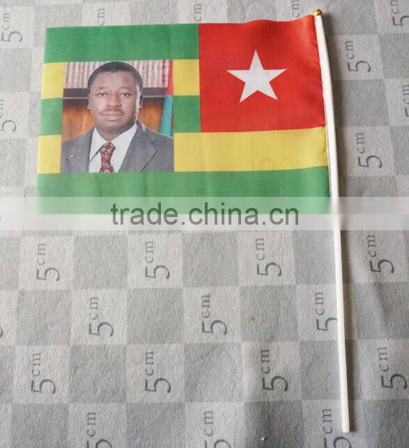 polyester custom stick flag