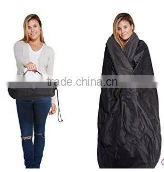 Promotional waterproof outdoor picnic travel blanket with handle/pillow blanket