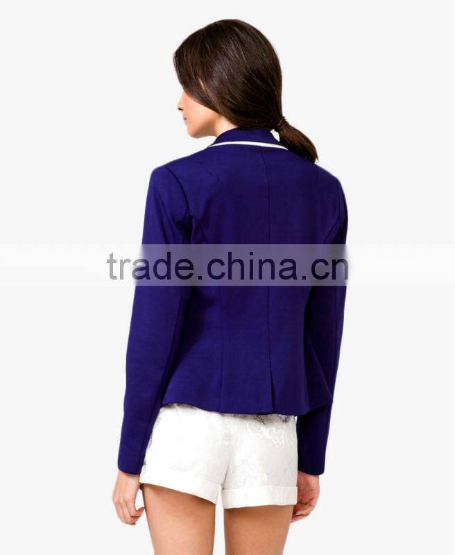 Single-Button Colorblocked Blazer