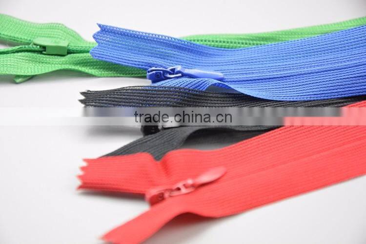 No.#3 60 cm Colorful Nylon Zipper Lace Tape Water Drop Puller Invisible Zipper