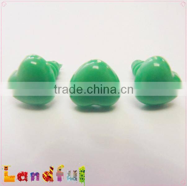 12mm Green Plastic Heart Nose Safety Animal Nose Crochet Doll Nose