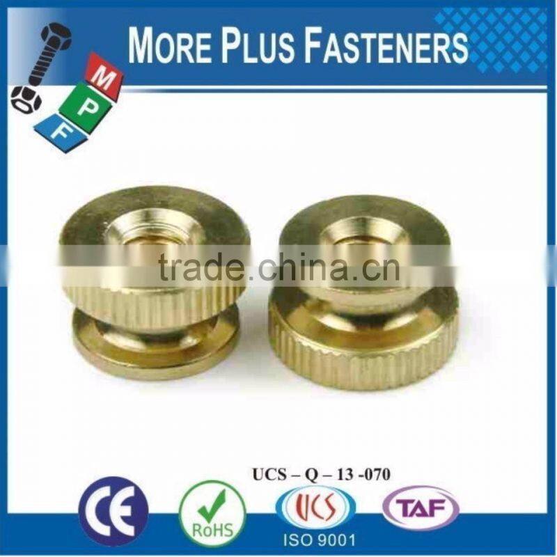 Made in Taiwan Brass Stainless Steel Solid Brass Knurled Thumb Nut