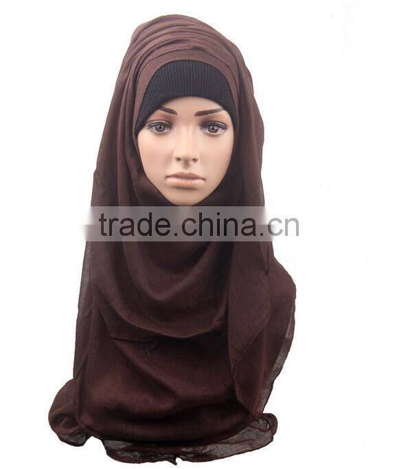 hot sale summer spring women muslim hijab scarf fashion plain color cotton scarves