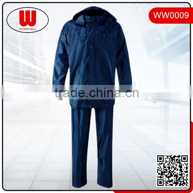 waterproof polyester hi vis rain suit