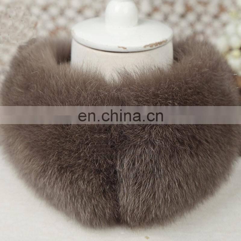 Fashion winter real fox fur neck warmer scarf hot sale big fur collar