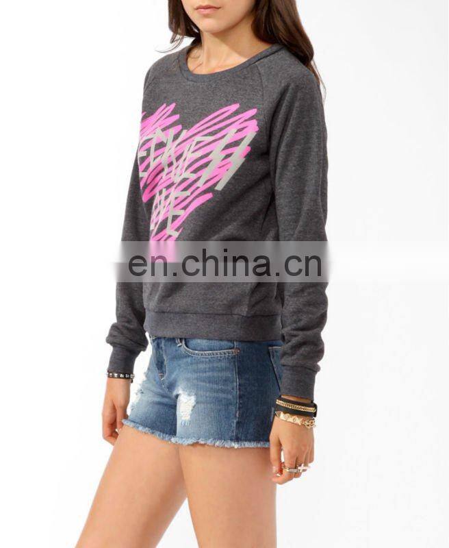 CHEFON Reckless Love Cozy Fleece Knit Heathered Pullover CH0049
