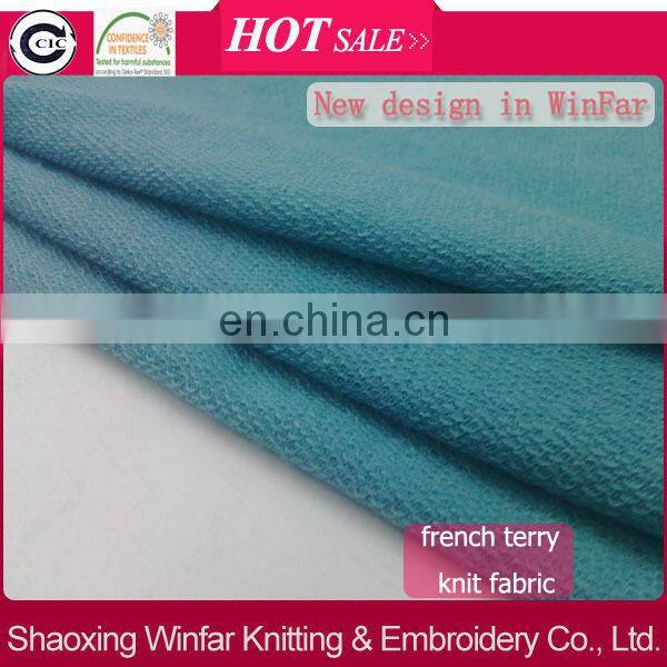 Winfar Textile Polyester Rayon General Quality Plain Dyed Knit French Terry Cloth Fabric