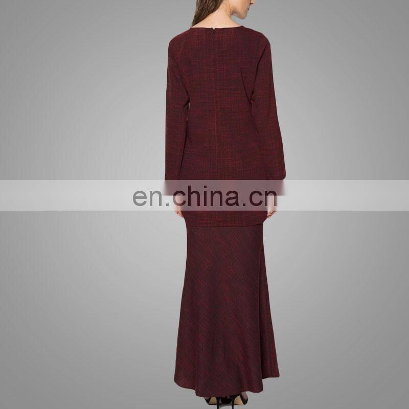 Red rock modern kurung long sleeve baju kurung muslimah for pregnant woman