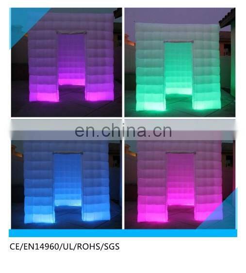 RGB colorful inflatable photo booth for sale,led inflatable photo booth for rental
