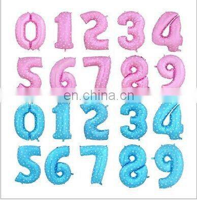 Birthday Wedding Party supplies Decorations Helium Foil Digital balloons gold Silver Foil Number Balloons