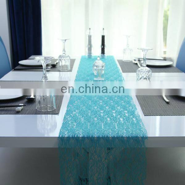2015 Party Decorations Dinning Velvet Crochet Table Runner