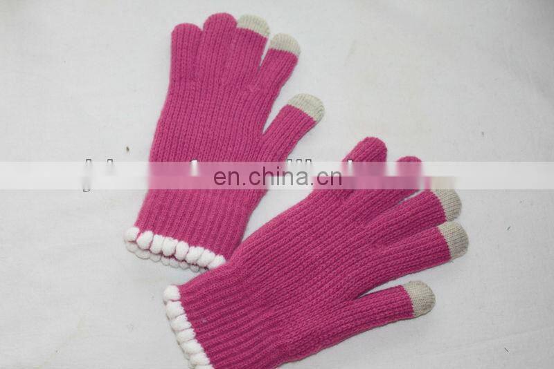 wool glove (JDG-S5C#) hijab fabric#) knit glove