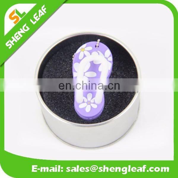 2016 promotional gifts custom Rubber slipper shaped mini cute usb
