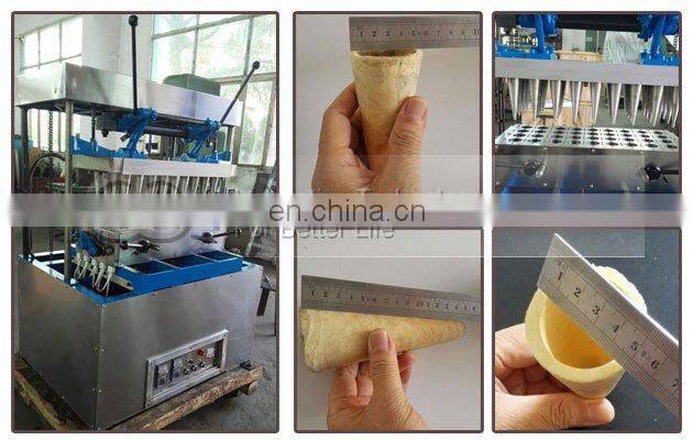 CE Approved Pizza Sugar Cone Egg Waffle Rolling Machinery Ice Cream Cone Making Machine