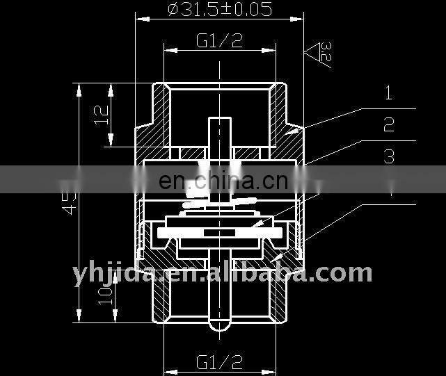 one way Brass check valve plastic core JD-3002