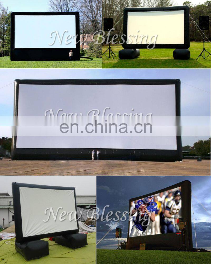 Outdoor advertising cinema rear projection inflatable movie projection screen