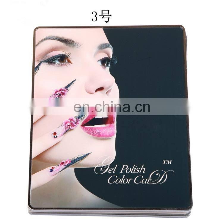 3 Styles Professional 120 Colors Acrylic Nail Gel Polish Display Card Book Color Board Chart Nail Art Salon Manicure Tools