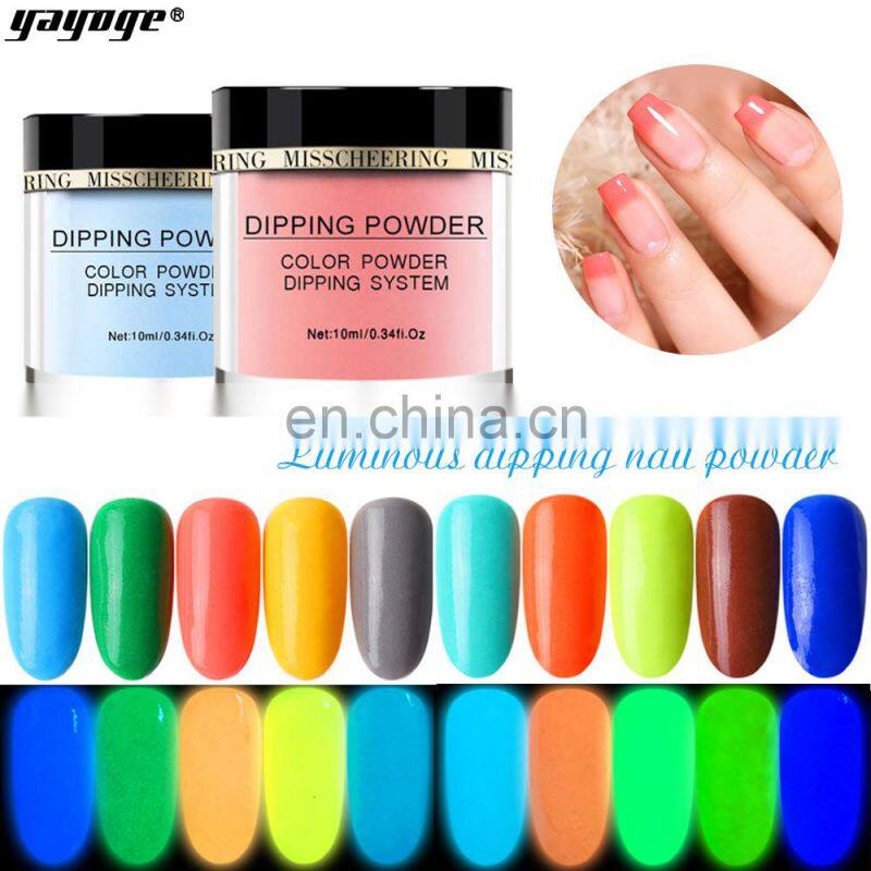 Glow In Dark Acrylic dip Powder Luminous Nail Dipping Powder
