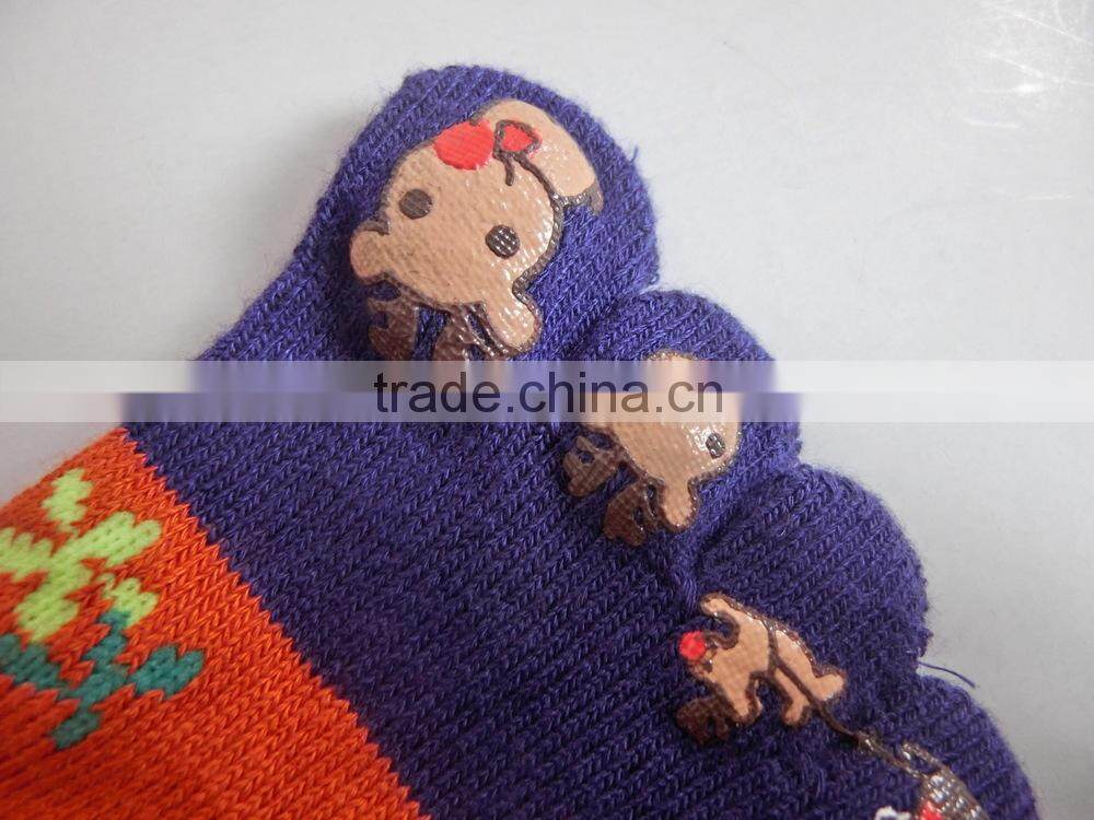 2016 children's knit five toe socks cartoon socks