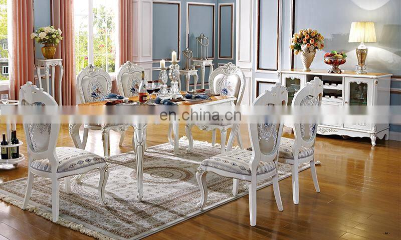 french style antique royal white marble dining room furniture sets