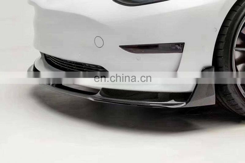 RD New Arrival Vors Style Carbon Fiber Body Kit Front Lip Side Skirts Rear Bumper For Tesla Model 3