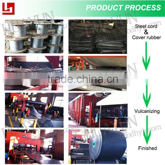 650mm belt width 2500 steel core conveyor belt st2800 steel conveyor belt carying steel stone