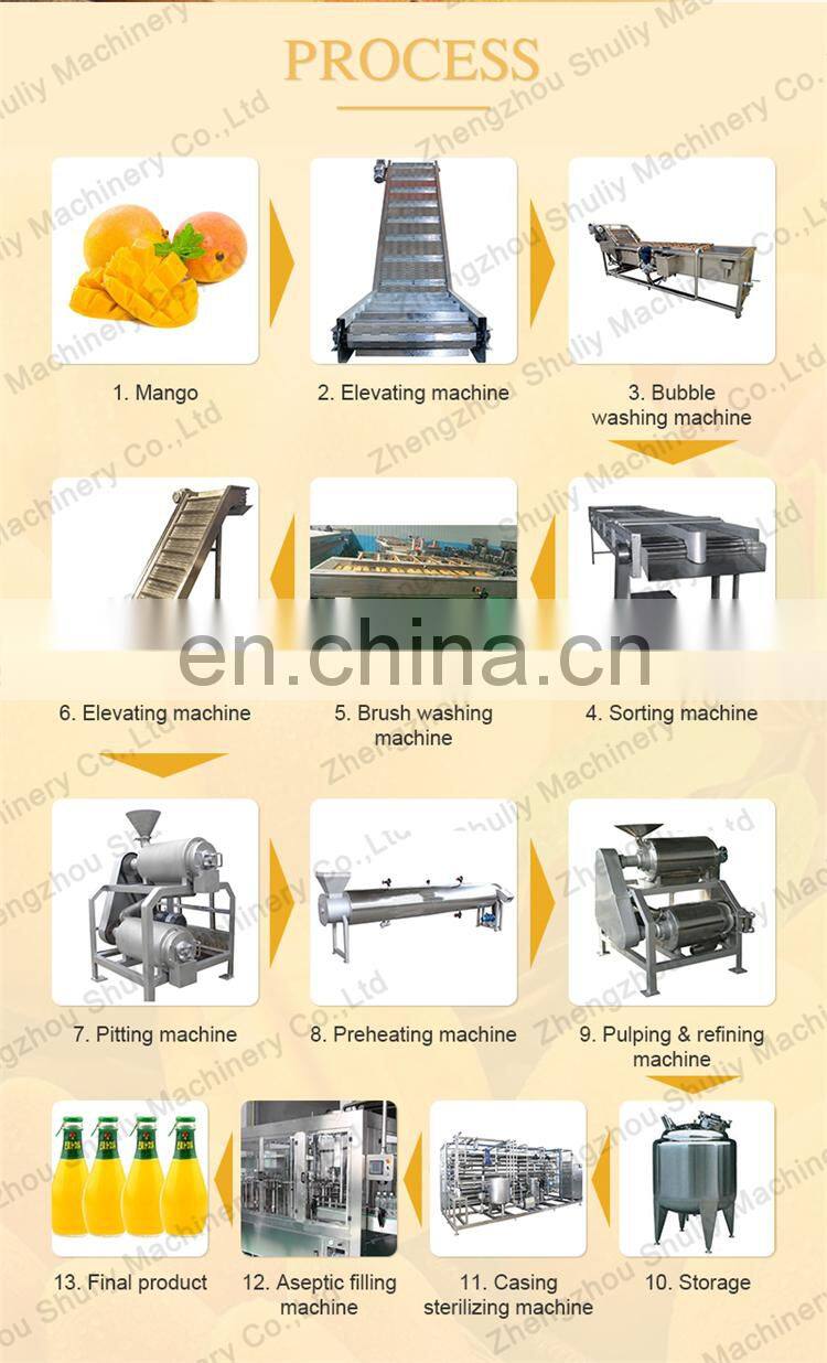 New Design Mango Juicer Production Line Electric Beater Fruit Juice Machine Mango Puree Processing Line