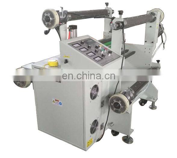 Self adhesive PU PET film cold roll laminating machine with paper liner rewind