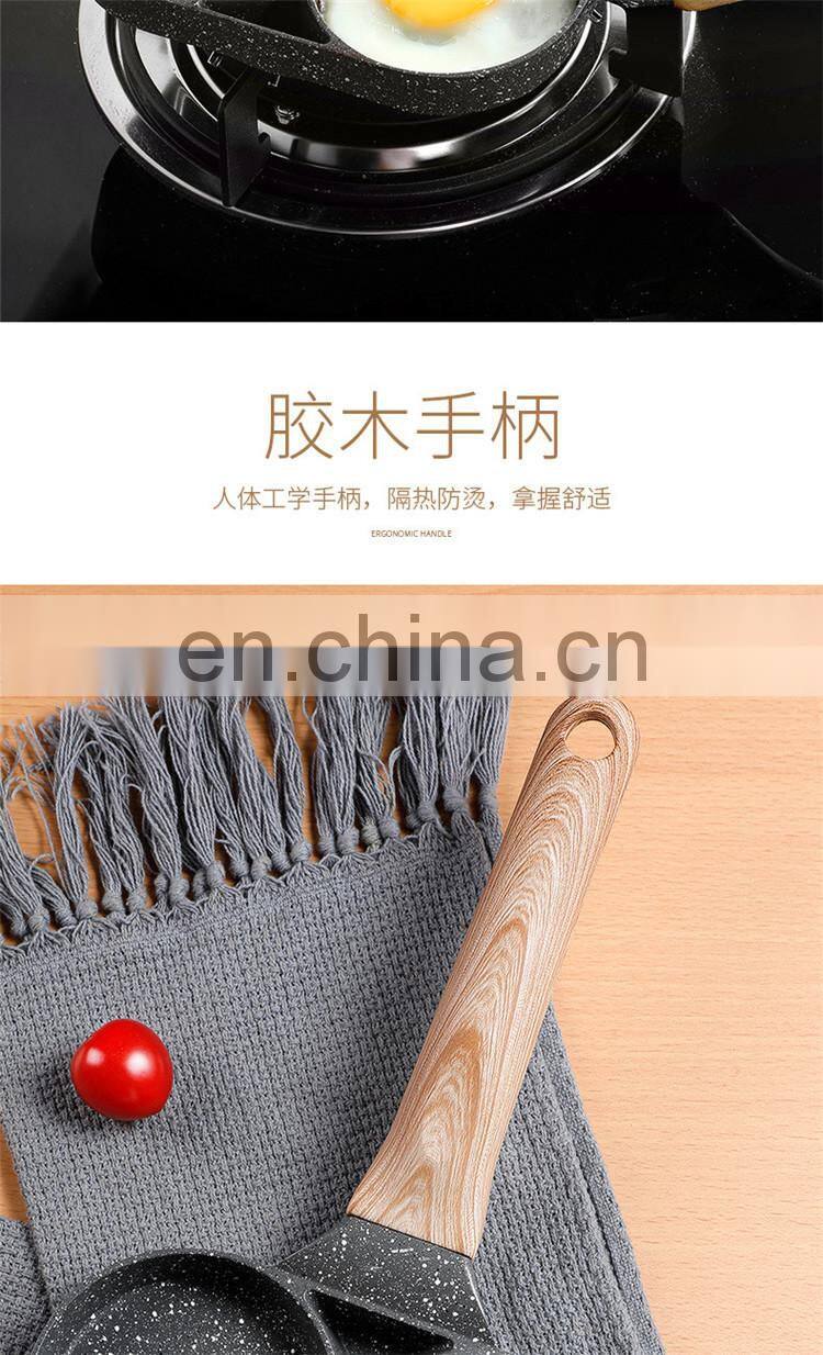 4 Hole Frying Pot Pan Thickened Omelet Pan Non-stick Egg Pancake Steak Cooking Egg Ham Pans Breakfast Maker Cookware