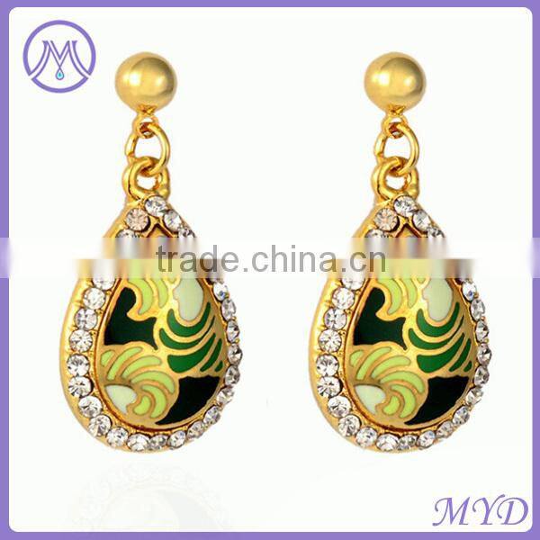 Drop pendant earrings enamel jewelry earrings