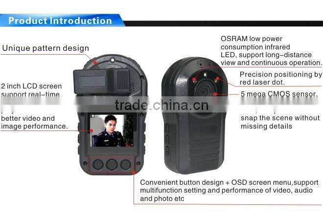 1080P Full HD police camera with wifi 2 inch police video recorder