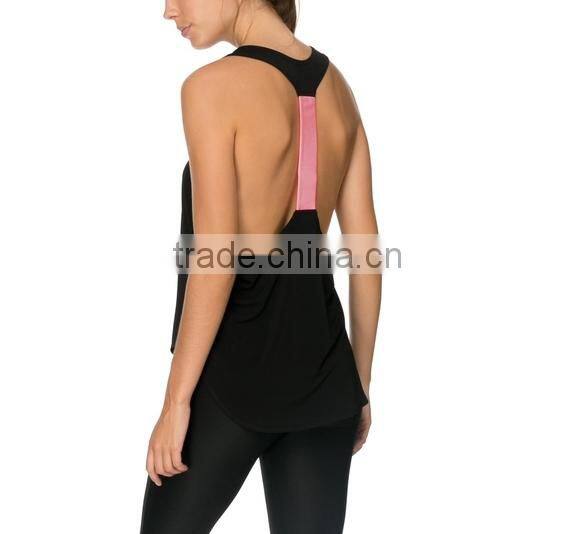 2015 china manufacturer customized the latest design elastic back tank top