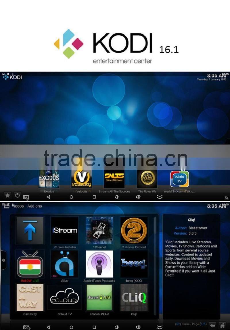 Hot Selling Product 2016 Android5.1 Zen Box HD 4K Set Top Box 2GB/8GB Kodi Smart TV Box