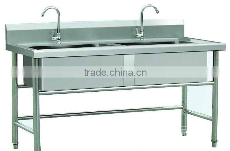 APEX customized restaurant stainless steel double bowl kitchen sink