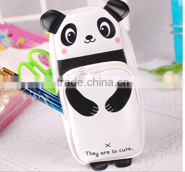 2016 wholesale customized cute cartoon plush pvc pencil bags school pencil bag