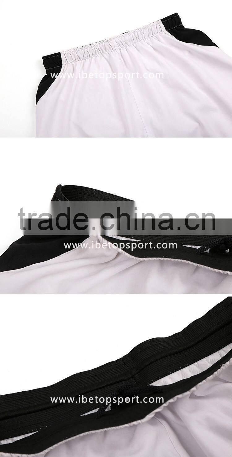 Hot design custom team white soccer short OEM service with innerl ining