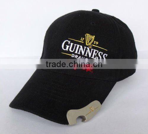 custom cotton beer bottle opener cap with embroidery logo