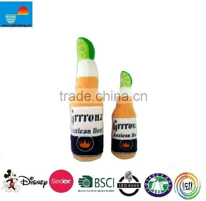 plush toy beer/OEM plush beer toy man/plush beer toy/custom beer plush toy