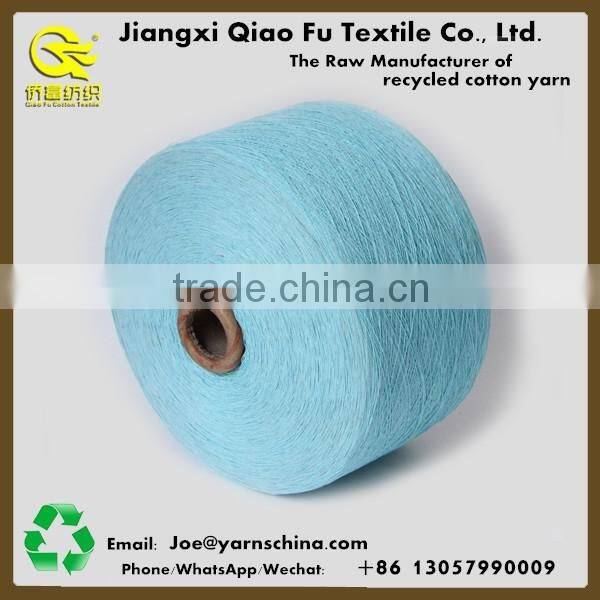 dyed recycled cotton hand knitting yarn for carpet yarn export for Russian market