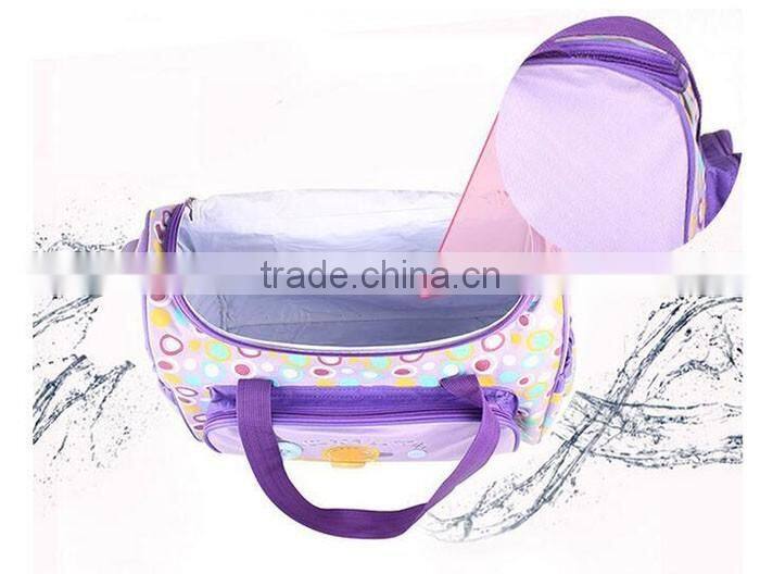 Wholesale cheap tote one shoulder mommy baby bag lovely diaper bag