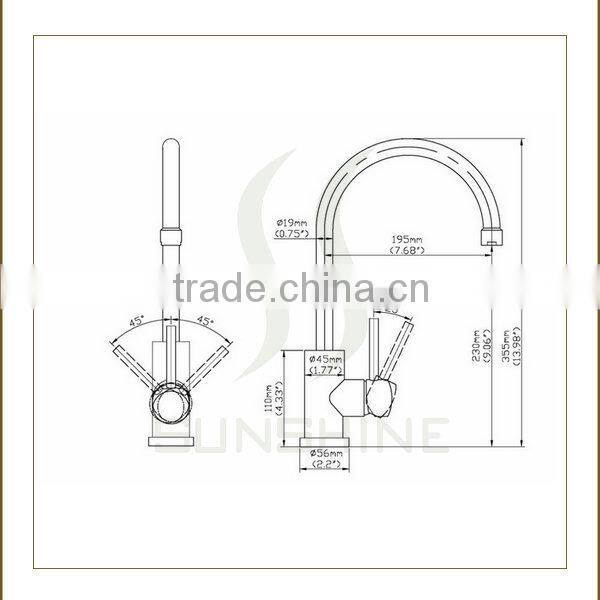 FT-A-19B Popular Stainless Steel Lead Free kitchen faucet