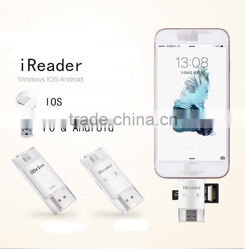 New product 16gb otg usb flash drive for android, 16G/32G/64G/128G OTG Micro USB Flash Drive for iphone