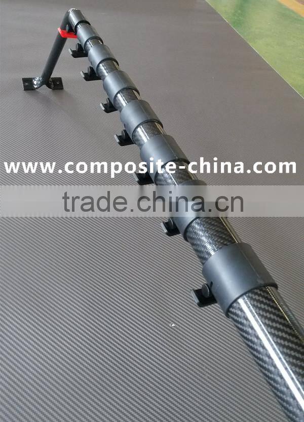 Carbon fiber window cleaning pole with Gooseneck made by experienced manufacturer